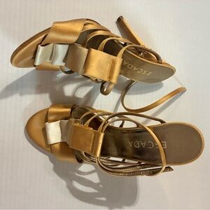 Escada Women's Heels in Gold and Cream